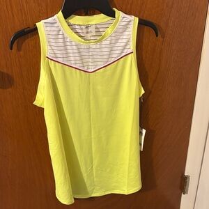 Jofit Neon Yellow and White Tank Top